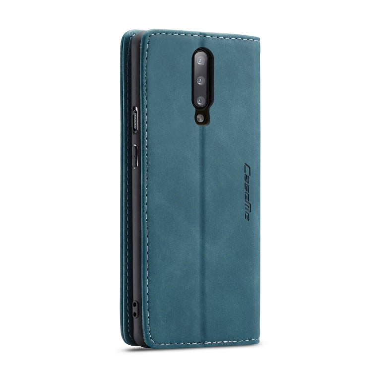 CaseMe-013 Multi-functional Retro Frosted Horizontal Flip Leather Case with Card Slot & Holder & Wallet For OnePlus 7 Pro(Blue) - free shipping - PMC Jewellery - Order now!