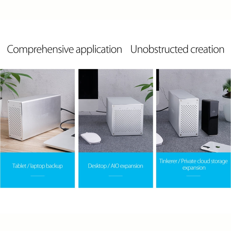ORICO Honeycomb Series WS500RU3 SATA 3.5 inch USB 3.0 5 Bays Aluminum Alloy HDD / SSD Enclosure with Raid, The Maximum Support Capacity: 50TB - HDD Enclosure by ORICO | Online Shopping South Africa | PMc TechLife | Buy Now Pay Later Mobicred
