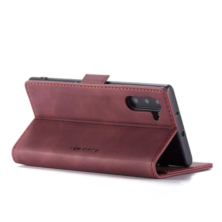 CaseMe-013 Multifunctional Horizontal Flip Leather Case with Card Slot & Holder for Galaxy Note 10(Red Wine) - free shipping - PMC Jewellery - Order now!
