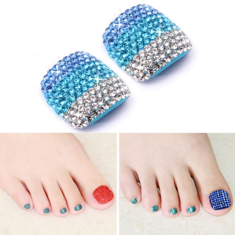 2 PCS Crystal Fake Nail Art Tips Rhinestone Full Cover Toenails Decals Stickers(NO:20) - free shipping - PMC Jewellery - Order now!