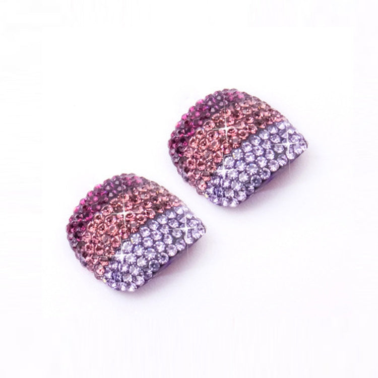 2 PCS Crystal Fake Nail Art Tips Rhinestone Full Cover Toenails Decals Stickers(NO:24) - free shipping - PMC Jewellery - Order now!