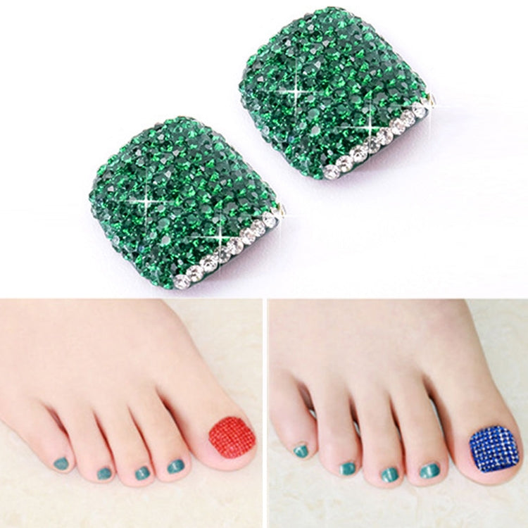 2 PCS Crystal Fake Nail Art Tips Rhinestone Full Cover Toenails Decals Stickers(NO:25) - free shipping - PMC Jewellery - Order now!