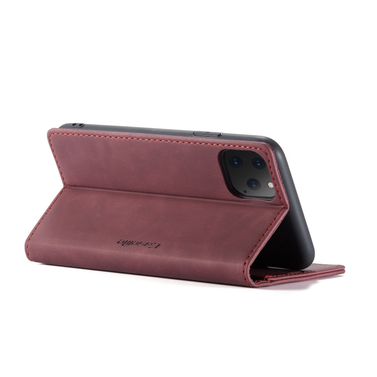 CaseMe-013 Multifunctional Horizontal Flip Leather Case with Card Slot & Holder & Wallet for iPhone 11 Pro(Wine) - free shipping - PMC Jewellery - Order now!