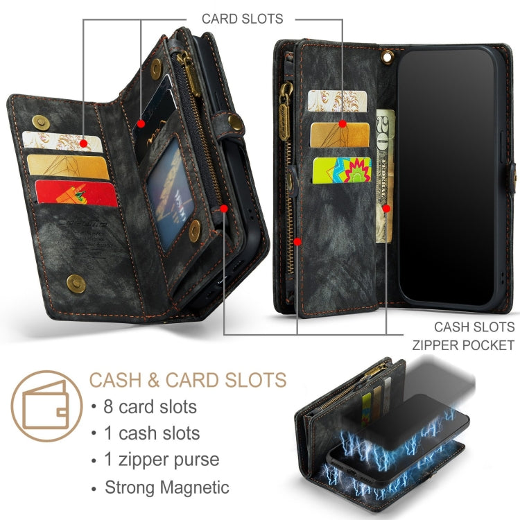 For iPhone 11 Pro Max CaseMe-008 Detachable Multifunctional Horizontal Flip Leather Case with Card Slot & Holder & Zipper Wallet & Photo Frame (Black) - free shipping - PMC Jewellery - Order now!
