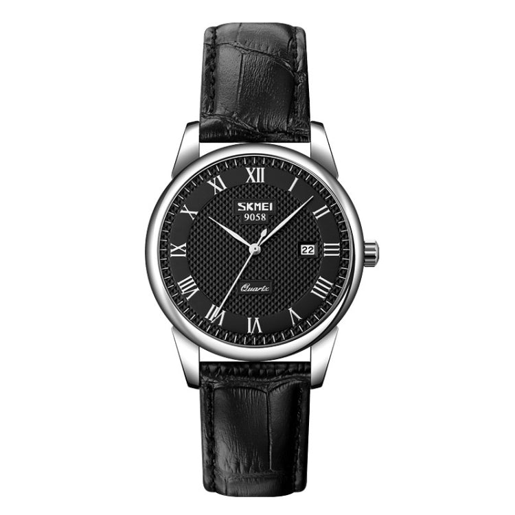 SKMEI 9058 Multifunctional Outdoor Fashion Waterproof Silver Shell Quartz Wrist Watch (Women Style Black Face Black Strap) - free shipping - PMC TechLife - Order now!