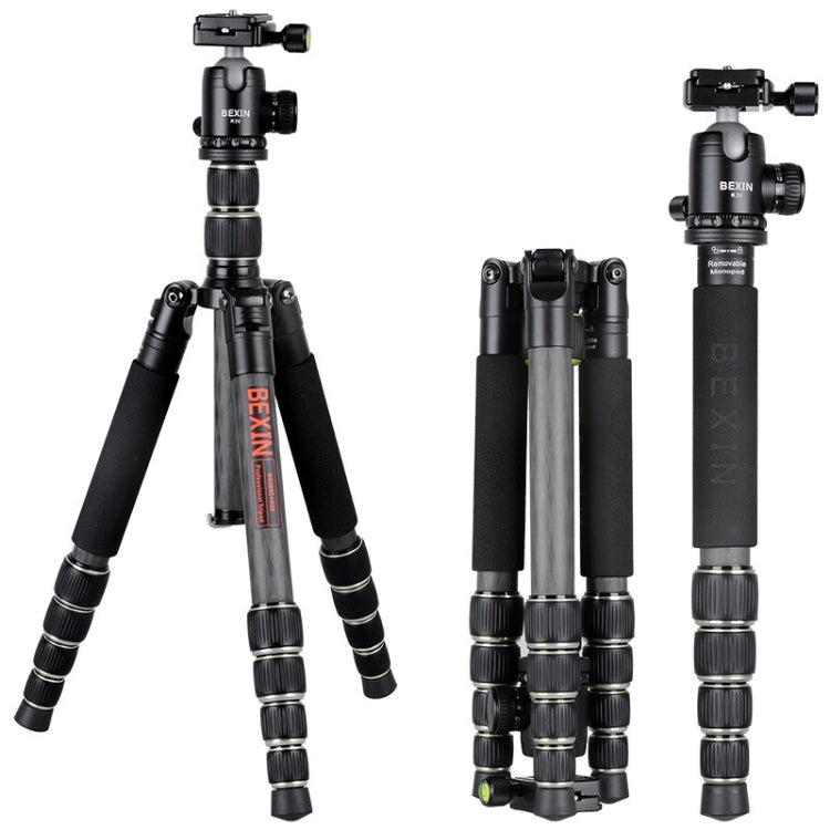 BEXIN BX285C K36 Portable Carbon Fiber Tripod for Dslr Digital DV Camcorder - free shipping - PMC TechLife - Order now!