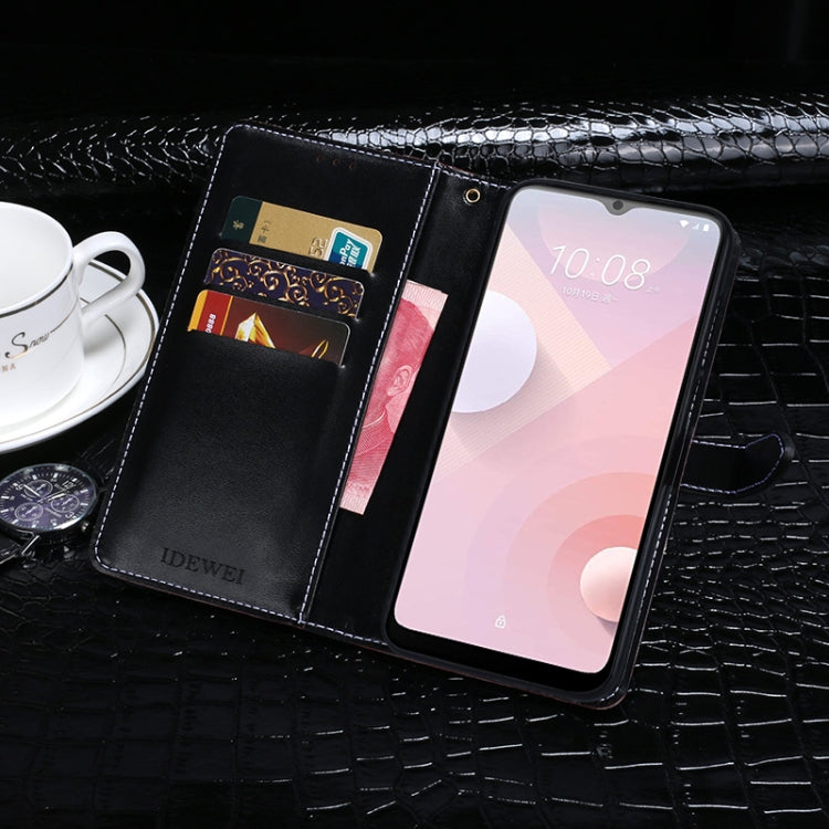 For HTC Desire 20+ idewei Crocodile Texture Horizontal Flip Leather Case with Holder & Card Slots & Wallet(Dark Blue) - More Brand by idewei | Online Shopping South Africa | PMC Jewellery | Buy Now Pay Later Mobicred