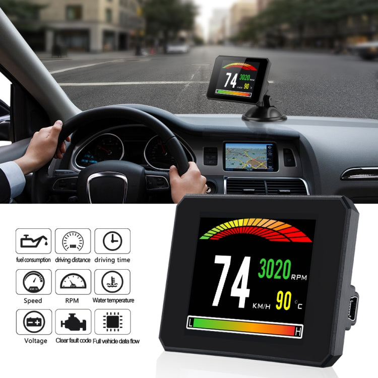 P16 Car HUD Head-up Display OBD2 Fault Code Elimination - Head Up Display System by PMC TechLife | Online Shopping South Africa | PMC TechLife | Buy Now Pay Later Mobicred