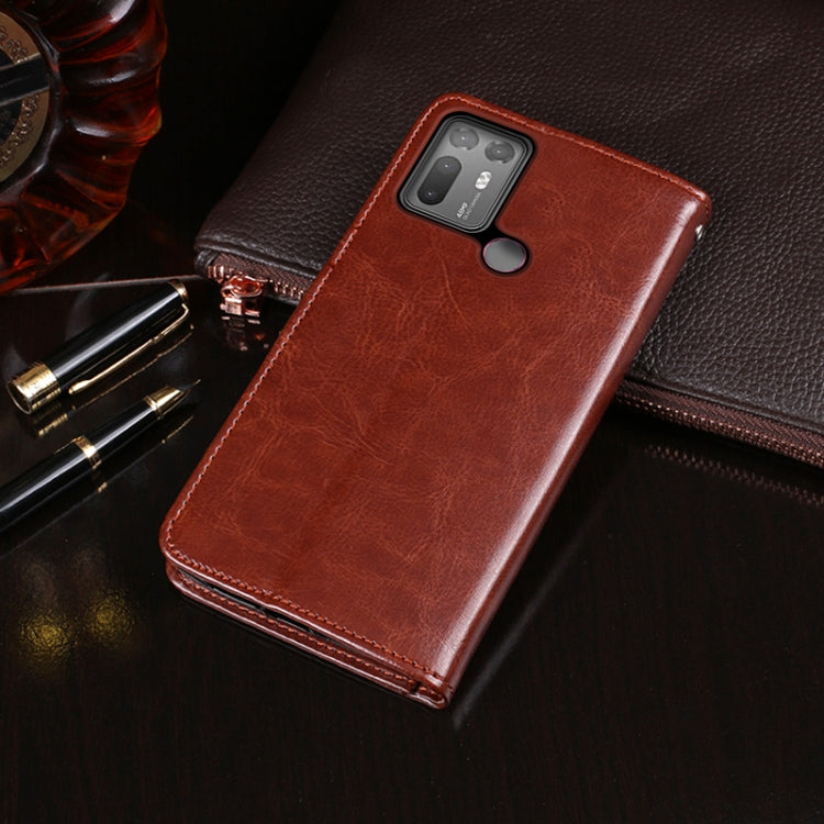 For HTC Desire 20+ idewei Crazy Horse Texture Horizontal Flip Leather Case with Holder & Card Slots & Wallet(White) - free shipping - PMC Jewellery - Order now!