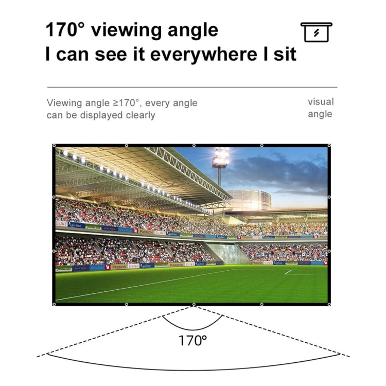 Folding Milk Silk Polyester Projector Film Curtain, Size:84 inch (16:9) Projection Area: 186 x 105cm - Film Curtains by PMC TechLife | Online Shopping South Africa | PMC TechLife | Buy Now Pay Later Mobicred