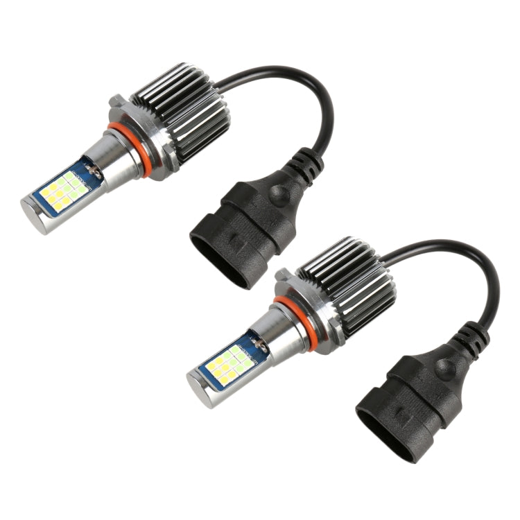 9006 2 PCS DC12-24V / 10.5W Car Double Colors Fog Lights with 24LEDs SMD-3030 & Constant Current, Box Packaging(White Light + Ice Blue Light) - Fog / Driving Lights by PMC TechLife | Online Shopping South Africa | PMC TechLife | Buy Now Pay Later Mobicred