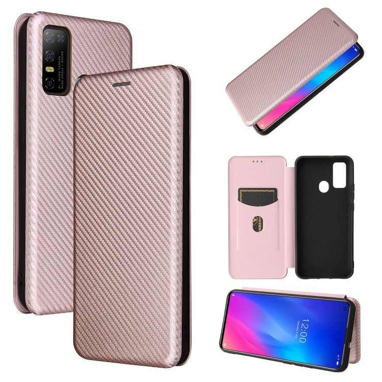 For DOOGEE N30 Carbon Fiber Texture Horizontal Flip TPU + PC + PU Leather Case with Card Slot(Pink) - More Brand by PMC TechLife | Online Shopping South Africa | PMC TechLife | Buy Now Pay Later Mobicred
