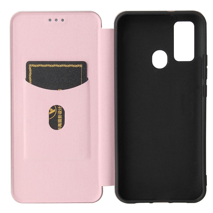 For DOOGEE N30 Carbon Fiber Texture Horizontal Flip TPU + PC + PU Leather Case with Card Slot(Pink) - More Brand by PMC TechLife | Online Shopping South Africa | PMC TechLife | Buy Now Pay Later Mobicred