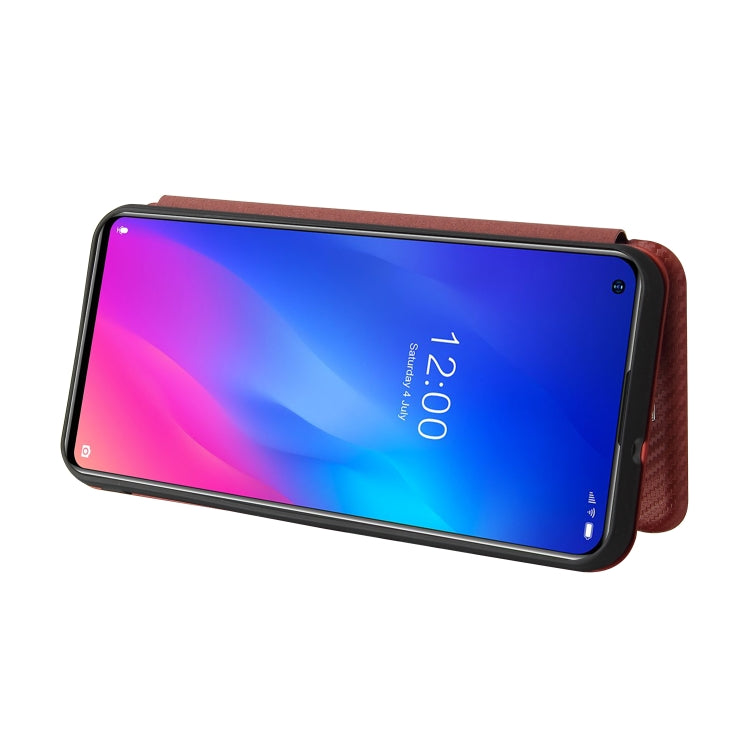 For DOOGEE N30 Carbon Fiber Texture Horizontal Flip TPU + PC + PU Leather Case with Card Slot(Brown) - More Brand by PMC TechLife | Online Shopping South Africa | PMC TechLife | Buy Now Pay Later Mobicred