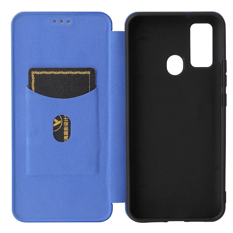 For DOOGEE N30 Carbon Fiber Texture Horizontal Flip TPU + PC + PU Leather Case with Card Slot(Blue) - More Brand by PMC TechLife | Online Shopping South Africa | PMC TechLife | Buy Now Pay Later Mobicred