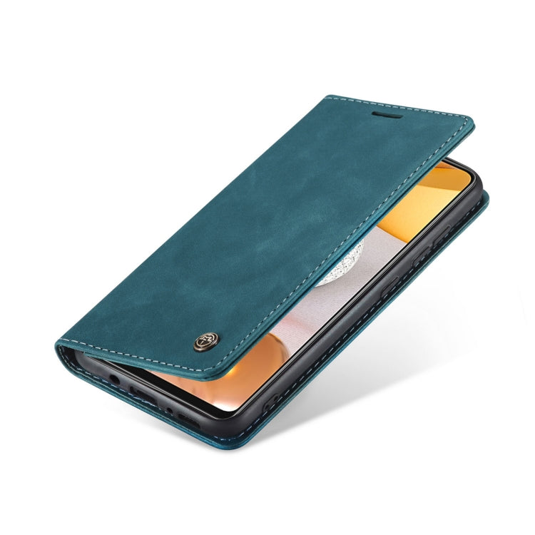 For Samsung Galaxy A42 5G CaseMe-013 Multifunctional Retro Frosted Horizontal Flip Leather Case with Card Slot & Holder & Wallet(Blue) - free shipping - PMC Jewellery - Order now!