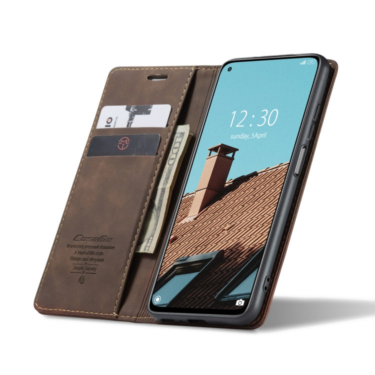 For Xiaomi Mi 10T Lite 5G CaseMe-013 Multifunctional Retro Frosted Horizontal Flip Leather Case with Card Slot & Holder & Wallet(Coffee) - free shipping - PMC Jewellery - Order now!