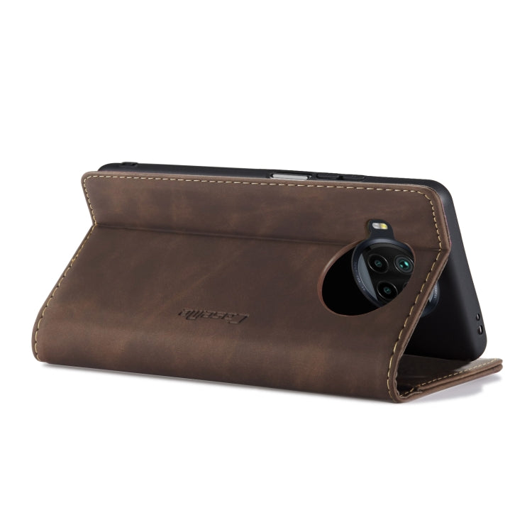 For Xiaomi Mi 10T Lite 5G CaseMe-013 Multifunctional Retro Frosted Horizontal Flip Leather Case with Card Slot & Holder & Wallet(Coffee) - free shipping - PMC Jewellery - Order now!
