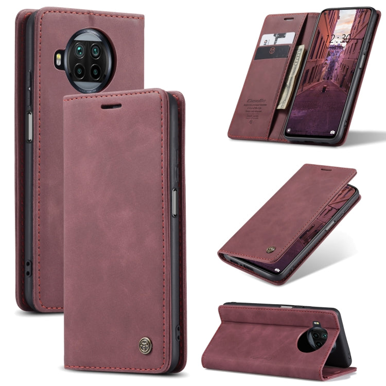 For Xiaomi Mi 10T Lite 5G CaseMe-013 Multifunctional Retro Frosted Horizontal Flip Leather Case with Card Slot & Holder & Wallet(Wine Red) - free shipping - PMC Jewellery - Order now!