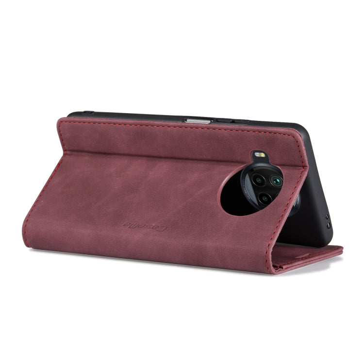 For Xiaomi Mi 10T Lite 5G CaseMe-013 Multifunctional Retro Frosted Horizontal Flip Leather Case with Card Slot & Holder & Wallet(Wine Red) - free shipping - PMC Jewellery - Order now!