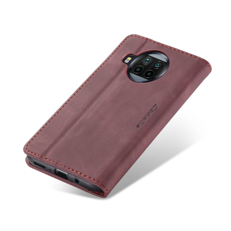 For Xiaomi Mi 10T Lite 5G CaseMe-013 Multifunctional Retro Frosted Horizontal Flip Leather Case with Card Slot & Holder & Wallet(Wine Red) - free shipping - PMC Jewellery - Order now!