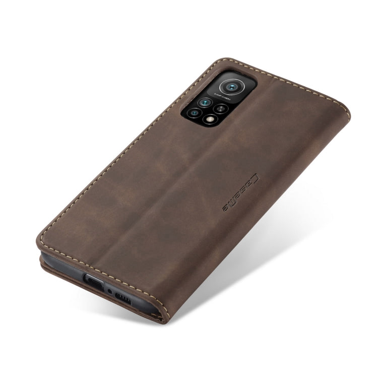 For Xiaomi Mi 10T 5G / 10T Pro 5G CaseMe-013 Multifunctional Retro Frosted Horizontal Flip Leather Case with Card Slot & Holder & Wallet(Coffee) - free shipping - PMC Jewellery - Order now!