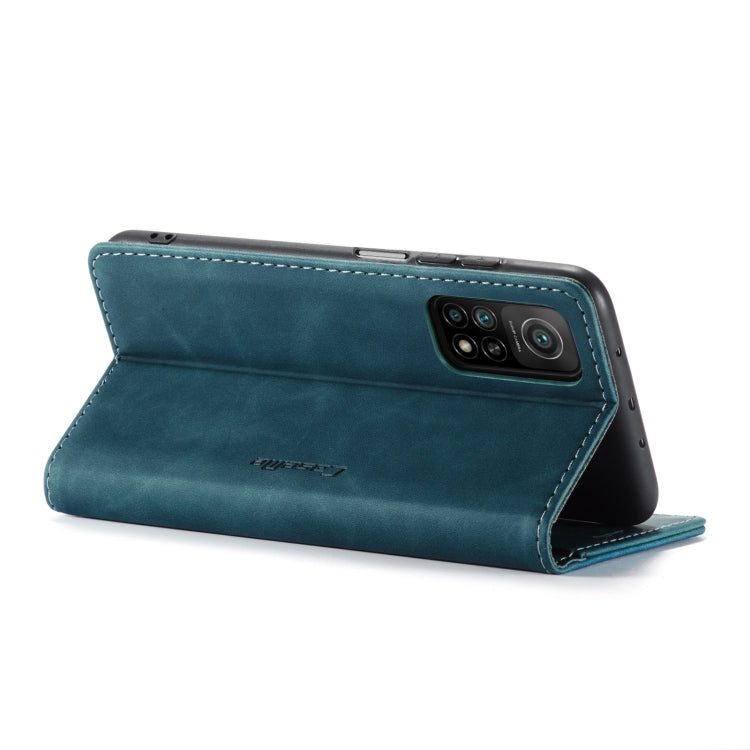 For Xiaomi Mi 10T 5G / 10T Pro 5G CaseMe-013 Multifunctional Retro Frosted Horizontal Flip Leather Case with Card Slot & Holder & Wallet(Blue) - Xiaomi Cases by CaseMe | Online Shopping South Africa | PMC Jewellery | Buy Now Pay Later Mobicred