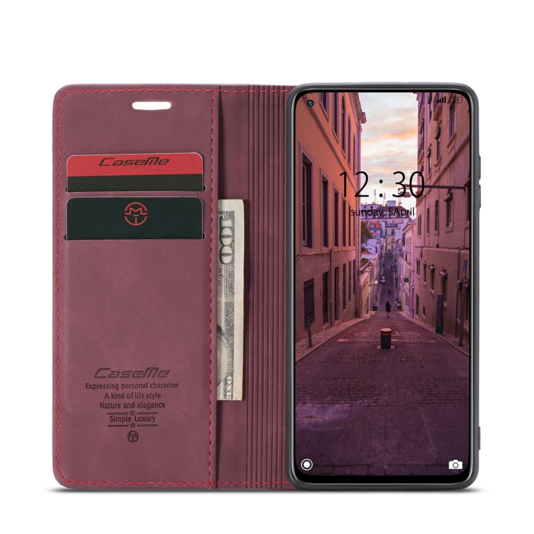 For Xiaomi Mi 10T 5G / 10T Pro 5G CaseMe-013 Multifunctional Retro Frosted Horizontal Flip Leather Case with Card Slot & Holder & Wallet(Wine Red) - free shipping - PMC Jewellery - Order now!