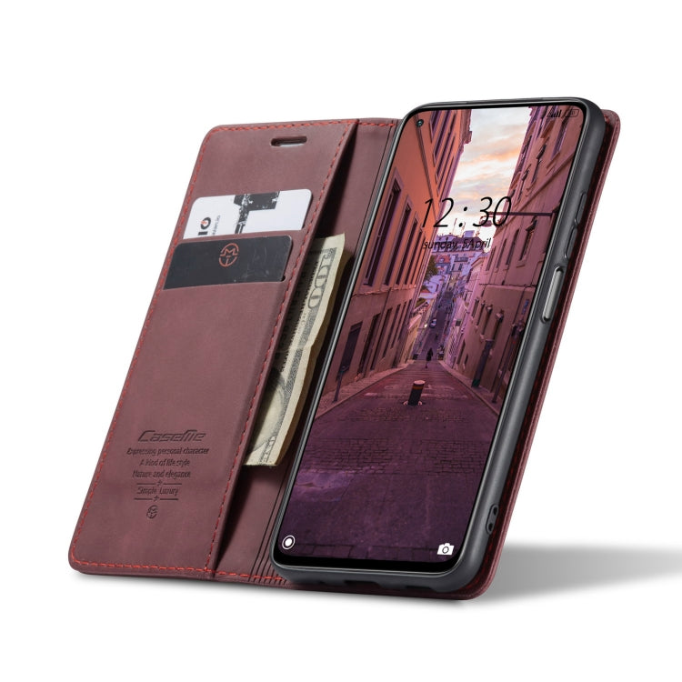 For Xiaomi Mi 10T 5G / 10T Pro 5G CaseMe-013 Multifunctional Retro Frosted Horizontal Flip Leather Case with Card Slot & Holder & Wallet(Wine Red) - free shipping - PMC Jewellery - Order now!