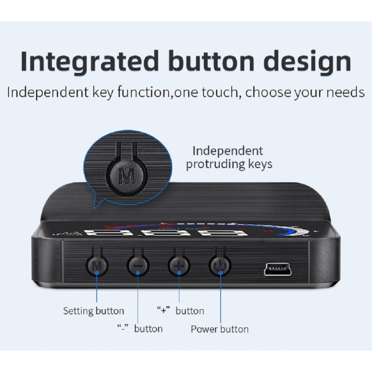M13 Plus OBD2 + GPS Mode Car Head-up Display HUD Overspeed / Speed / Water Temperature Alarm / Eliminate Fault Codes - Head Up Display System by PMC TechLife | Online Shopping South Africa | PMC TechLife | Buy Now Pay Later Mobicred