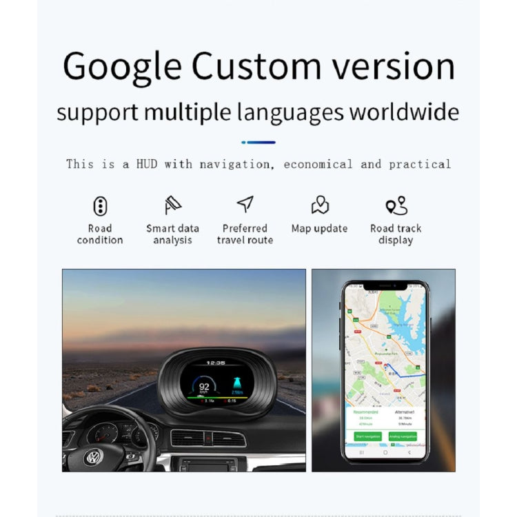P20 OBD2 + GPS Mode Car Head-up Display HUD Overspeed / Speed / Water Temperature / Engine Failure Alarm - Head Up Display System by PMC TechLife | Online Shopping South Africa | PMC TechLife | Buy Now Pay Later Mobicred