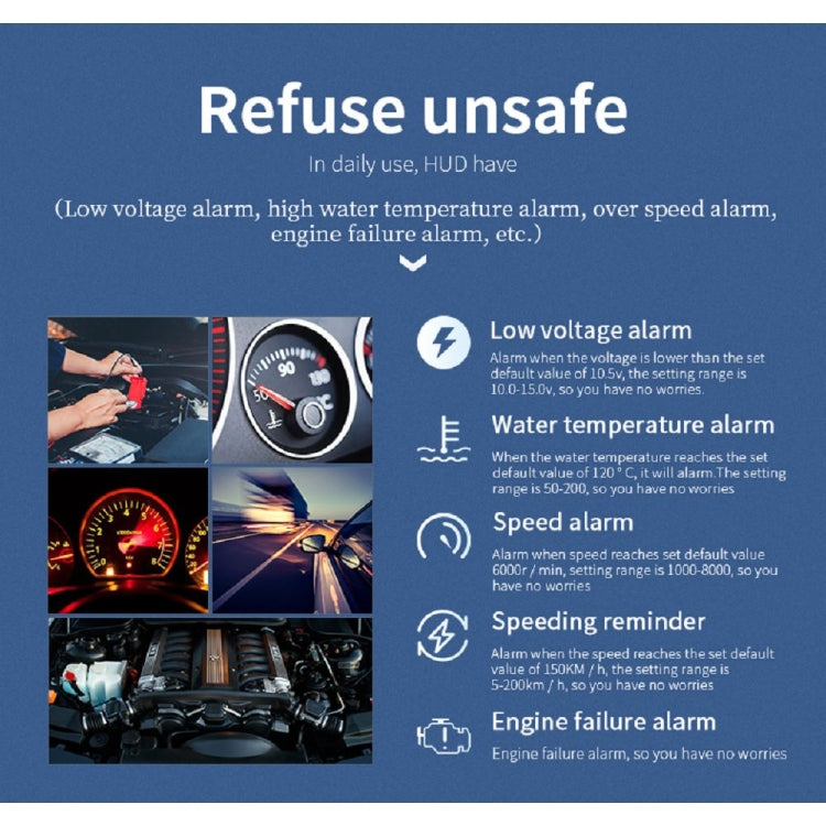 P20 OBD2 + GPS Mode Car Head-up Display HUD Overspeed / Speed / Water Temperature / Engine Failure Alarm - Head Up Display System by PMC TechLife | Online Shopping South Africa | PMC TechLife | Buy Now Pay Later Mobicred