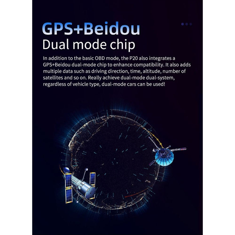 P20 OBD2 + GPS Mode Car Head-up Display HUD Overspeed / Speed / Water Temperature / Engine Failure Alarm - Head Up Display System by PMC TechLife | Online Shopping South Africa | PMC TechLife | Buy Now Pay Later Mobicred