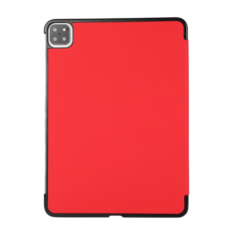 3-folding Skin Texture Horizontal Flip TPU + PU Leather Case with Holder For iPad Air 11 2024 / 2022 / 2020 10.9 (Red) - iPad Air (2022) / (2020) 10.9 Cases by PMC TechLife | Online Shopping South Africa | PMC TechLife | Buy Now Pay Later Mobicred