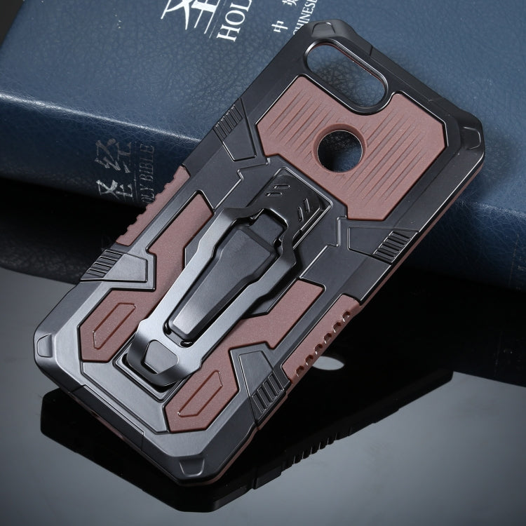 For Xiaomi Redmi 6 Armor Warrior Shockproof PC + TPU Protective Case(Coffee) - Xiaomi Cases by PMC TechLife | Online Shopping South Africa | PMC TechLife