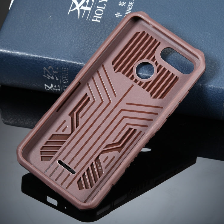 For Xiaomi Redmi 6 Armor Warrior Shockproof PC + TPU Protective Case(Coffee) - Xiaomi Cases by PMC TechLife | Online Shopping South Africa | PMC TechLife
