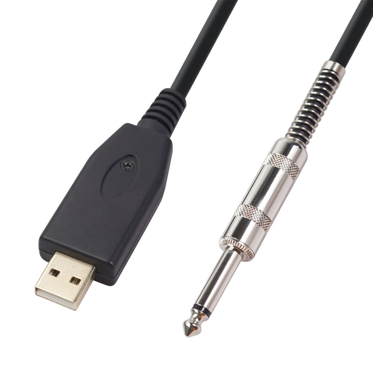 US48S USB to 6.35mm Electric Guitar Recording Cable, Cable Length:3m - Microphone Audio Cable & Connector by PMC TechLife | Online Shopping South Africa | PMC TechLife | Buy Now Pay Later Mobicred