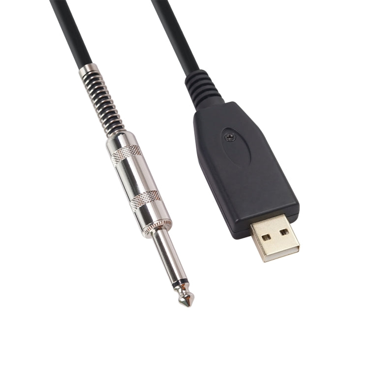 US48S USB to 6.35mm Electric Guitar Recording Cable, Cable Length:3m - Microphone Audio Cable & Connector by PMC TechLife | Online Shopping South Africa | PMC TechLife | Buy Now Pay Later Mobicred