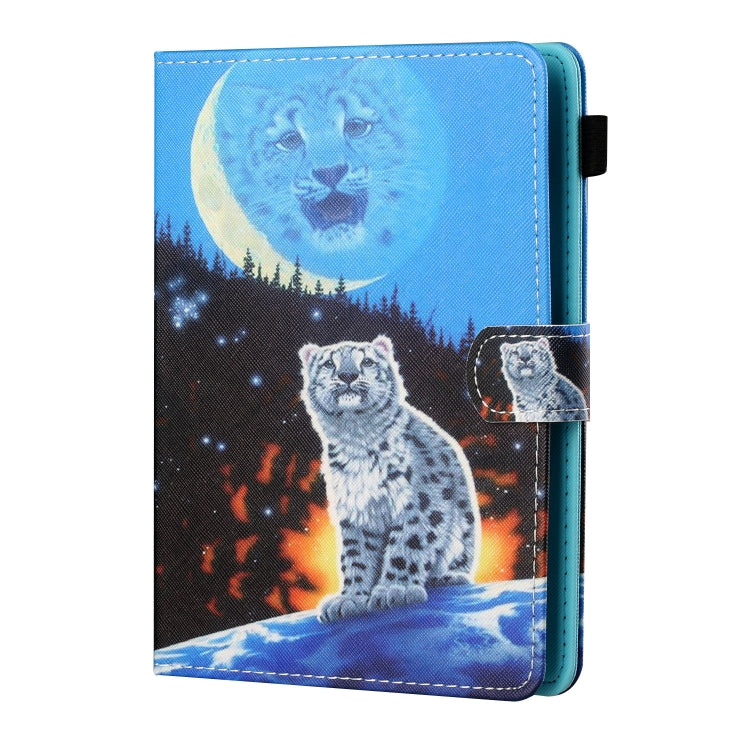 For 10 inch Tablet PC Universal Sewing Thread Horizontal Painted Flat Leather Case with Pen Cover & Anti Skid Strip & Card Slot & Holder(Double Shadow Tiger) - 10 - 11 inch by PMC TechLife | Online Shopping South Africa | PMC TechLife | Buy Now Pay Later Mobicred