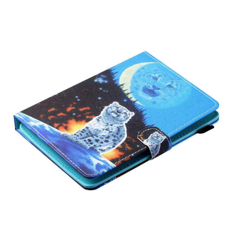 For 10 inch Tablet PC Universal Sewing Thread Horizontal Painted Flat Leather Case with Pen Cover & Anti Skid Strip & Card Slot & Holder(Double Shadow Tiger) - 10 - 11 inch by PMC TechLife | Online Shopping South Africa | PMC TechLife | Buy Now Pay Later Mobicred