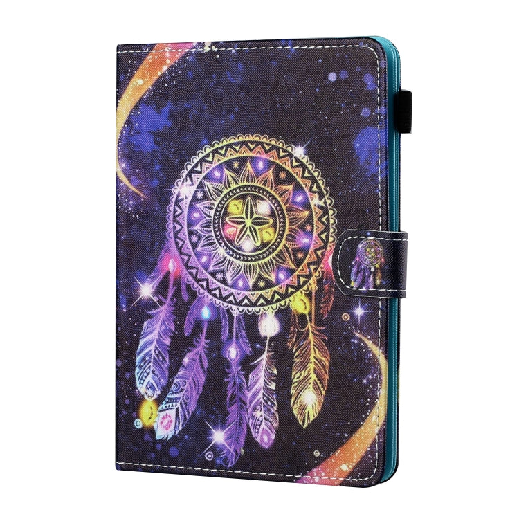 For 10 inch Tablet PC Universal Sewing Thread Horizontal Painted Flat Leather Case with Pen Cover & Anti Skid Strip & Card Slot & Holder(Starry Sky Wind Chimes) - 10 - 11 inch by PMC TechLife | Online Shopping South Africa | PMC TechLife | Buy Now Pay Later Mobicred