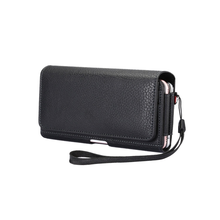 Litchi Texture Vertical Flip Thwartwise PU Leather Case / Waist Bag with Back Splint & Card Slots & 15cm Lanyard for 6.7 inch Phone Universal - free shipping - PMC TechLife - Order now!