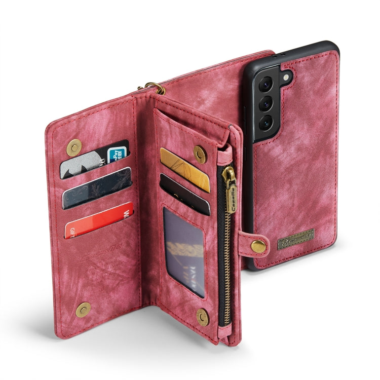 For Samsung Galaxy S21 5G CaseMe-008 Detachable Multifunctional Flip Leather Phone Case(Red) - free shipping - PMC Jewellery - Order now!
