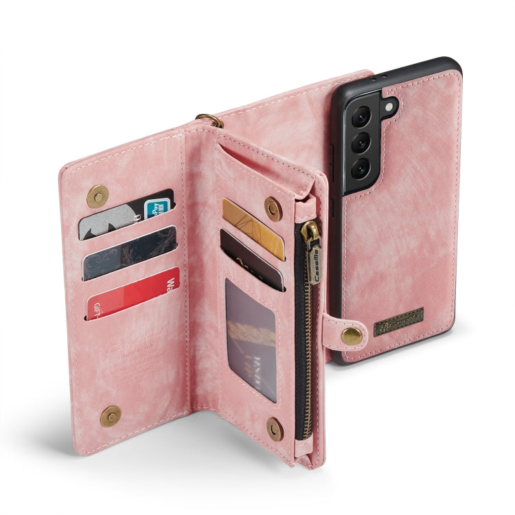 For Samsung Galaxy S21+ 5G CaseMe-008 Detachable Multifunctional Flip Leather Phone Case(Pink) - free shipping - PMC Jewellery - Order now!