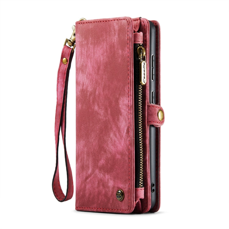 For Samsung Galaxy S21 Ultra 5G CaseMe Detachable Multifunctional Horizontal Flip Leather Case, with Card Slot & Holder & Zipper Wallet & Photo Frame(Red) - free shipping - PMC Jewellery - Order now!