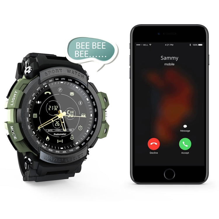 Lokmat MK28 1.4 inch FSTN Screen IP68 Waterproof Smart Watch, Support Information Reminder / Remote Camera / Sport Record(Green) - free shipping - PMc TechLife - Order now!