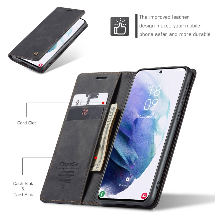 For Samsung Galaxy S21 5G CaseMe 013 Multifunctional Horizontal Flip Leather Case with Holder & Card Slot & Wallet(Black) - free shipping - PMC Jewellery - Order now!
