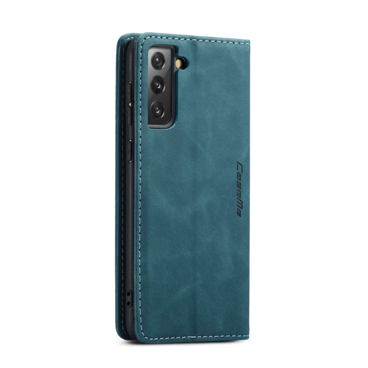 For Samsung Galaxy S21 5G CaseMe 013 Multifunctional Horizontal Flip Leather Case with Holder & Card Slot & Wallet(Blue) - free shipping - PMC TechLife - Order now!