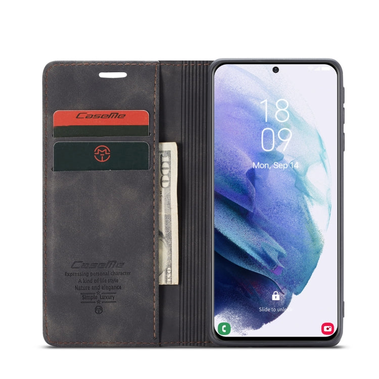 For Samsung Galaxy S21+ 5G CaseMe 013 Multifunctional Horizontal Flip Leather Case with Holder & Card Slot & Wallet(Black) - free shipping - PMC Jewellery - Order now!