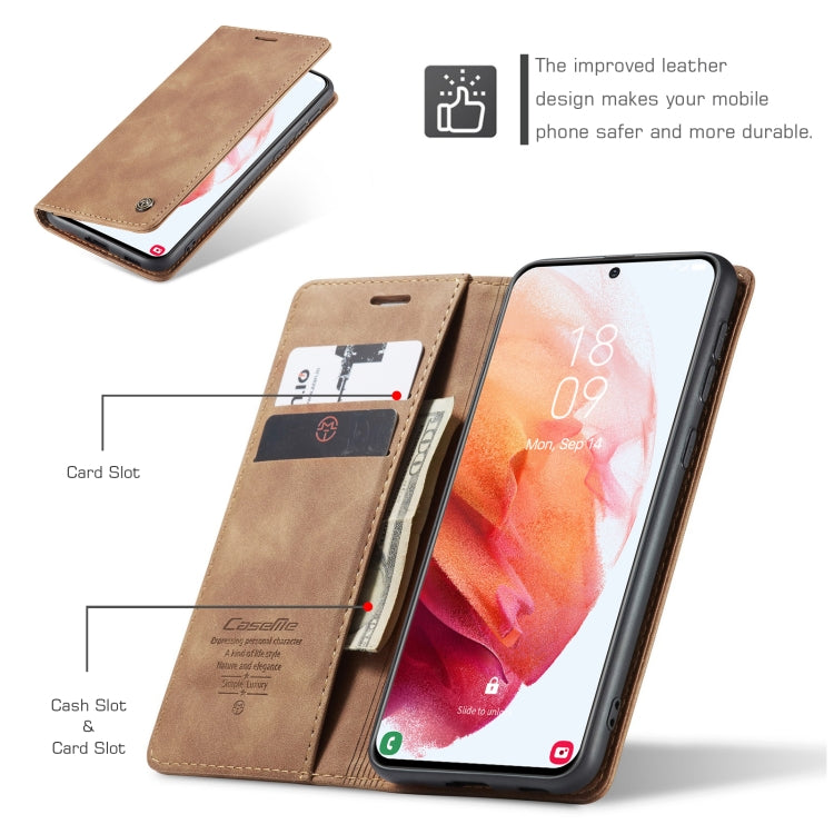For Samsung Galaxy S21+ 5G CaseMe 013 Multifunctional Horizontal Flip Leather Case with Holder & Card Slot & Wallet(Brown) - Galaxy S21+ 5G Cases by CaseMe | Online Shopping South Africa | PMC Jewellery | Buy Now Pay Later Mobicred